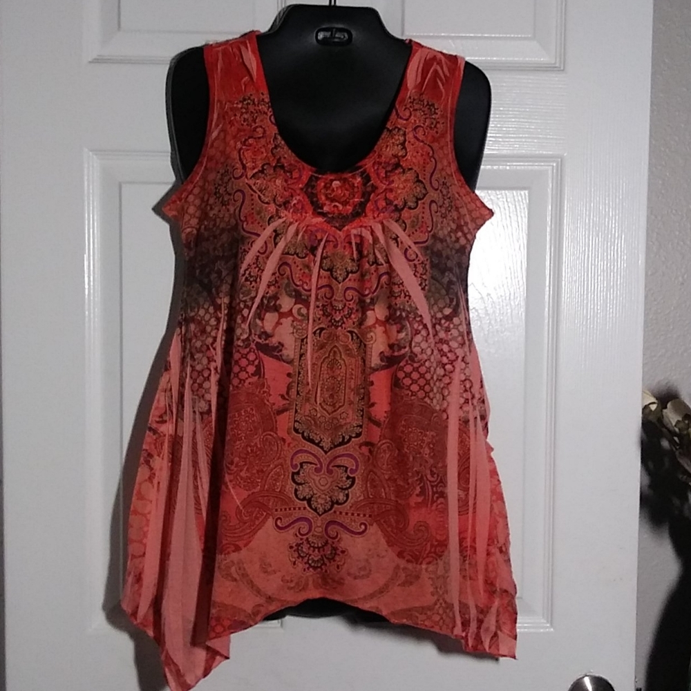 Only Nine Orange and Black Top